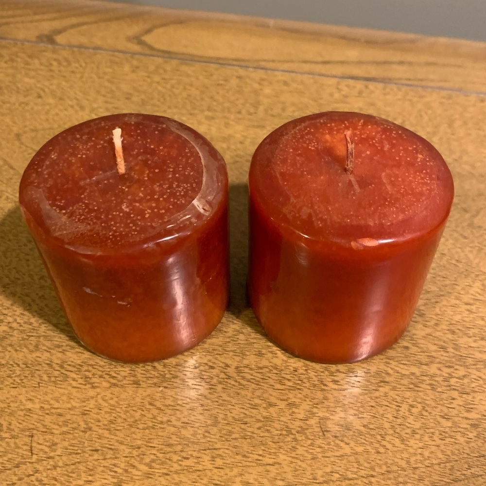 3 x 3 Round Pillar Candle Set,New, In Original Plastic, Used Only For Decoration
